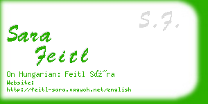 sara feitl business card